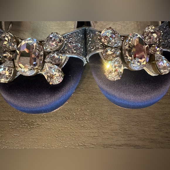 Navy blue Satin Miu Miu flats - Picture 3 of 6